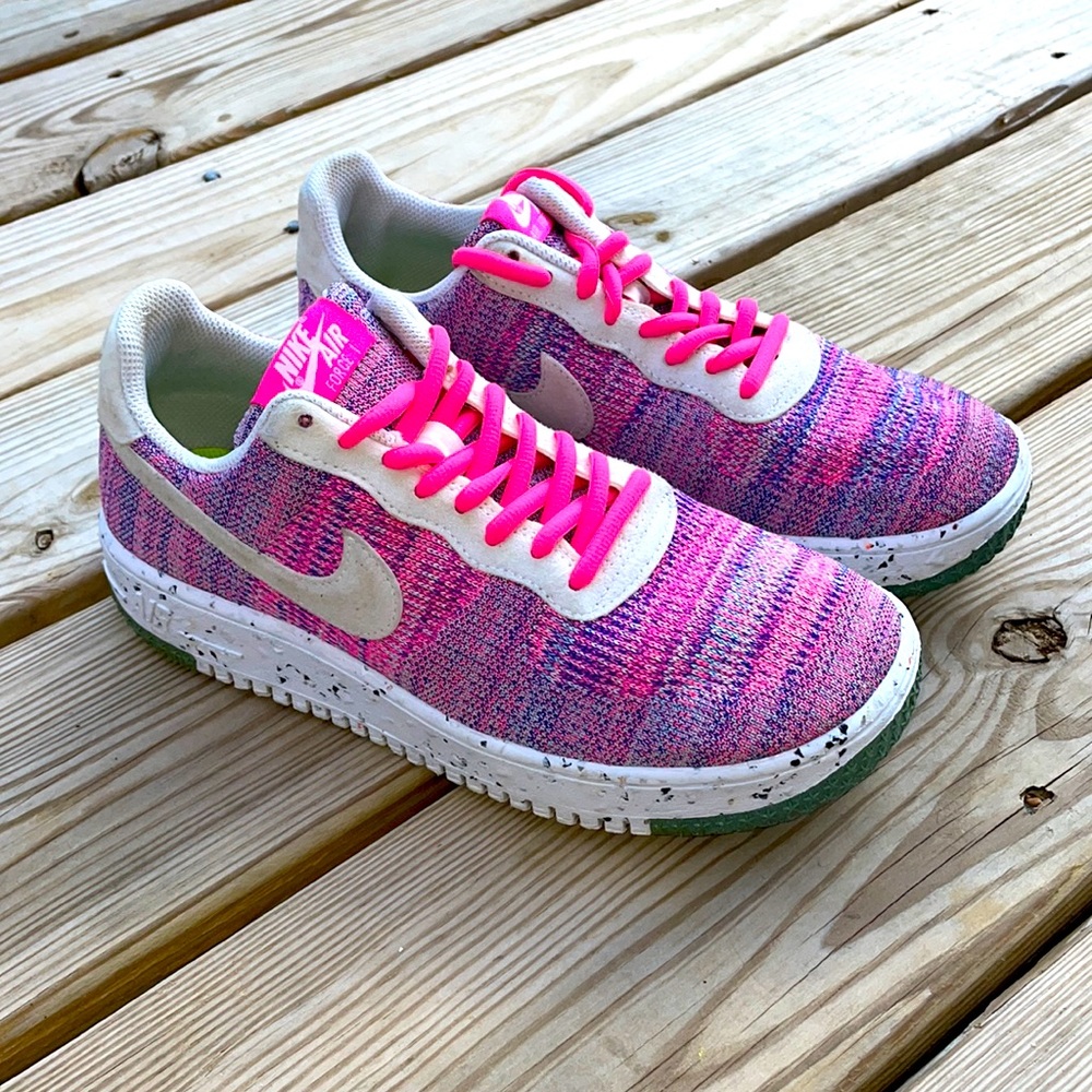 Nike AF1 Crater Flyknit Pink Sneakers Size 9